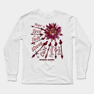 Hemangioma Awareness - Sunflower leopard faith love fight Long Sleeve T-Shirt